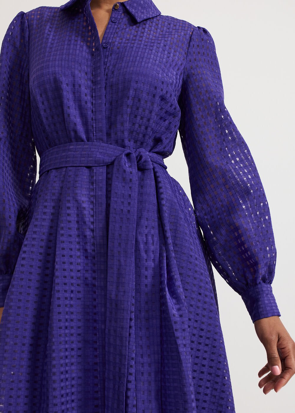Natalie Burgundy Shirt Dress - Purple