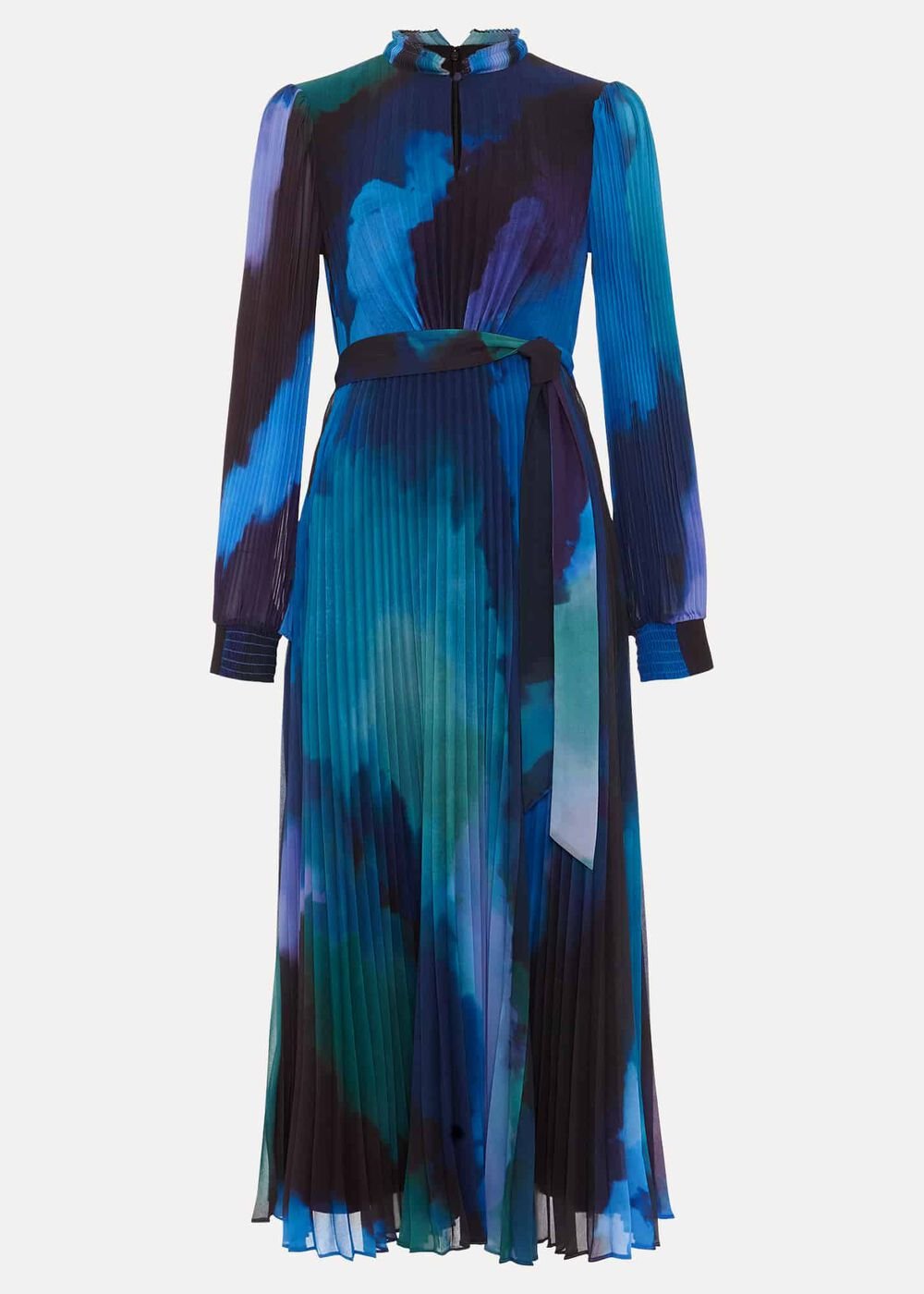 Petite Sophie Pleat Midi Dress - Multi-Coloured