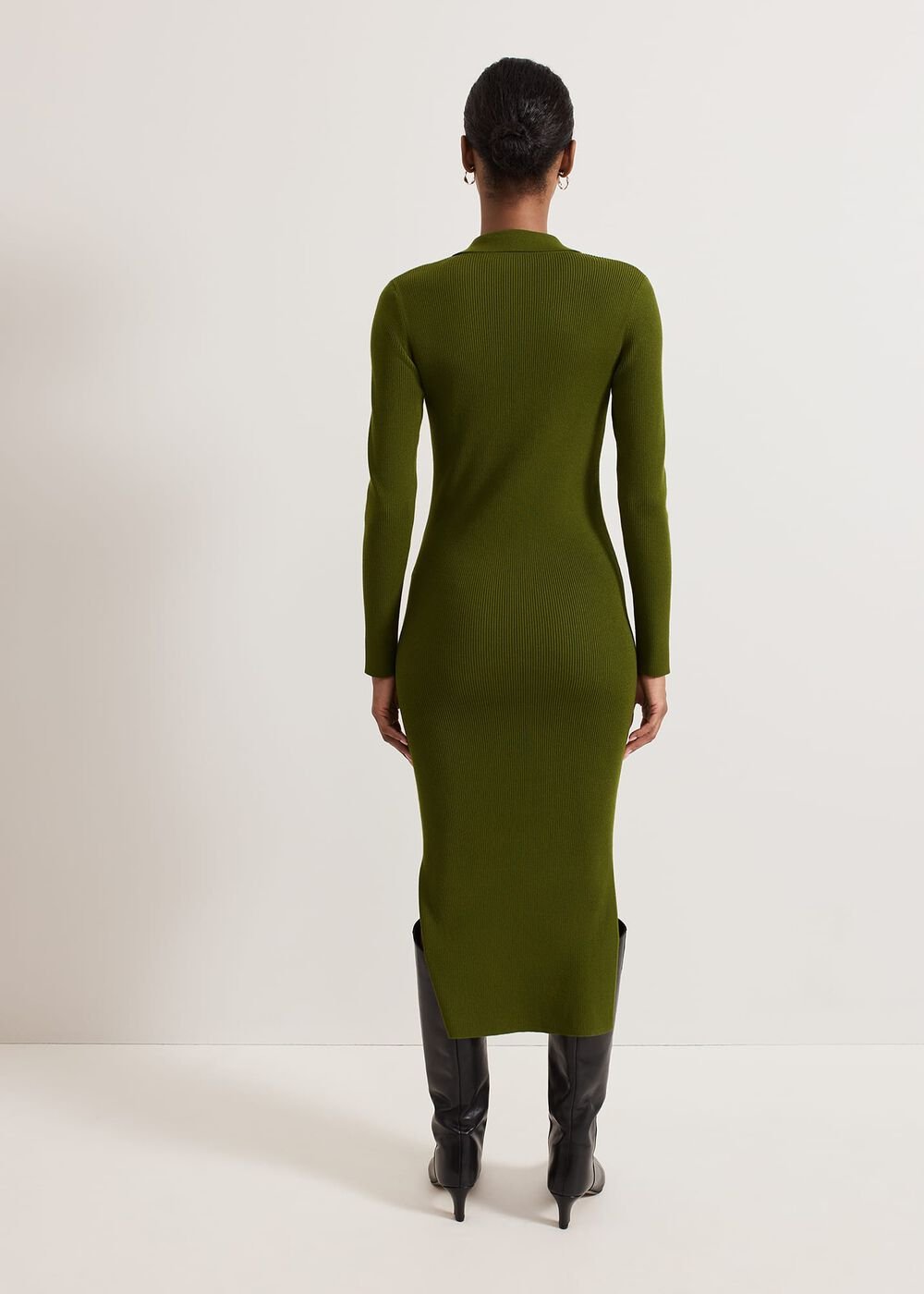 Lucy Knit Column Dress - Green
