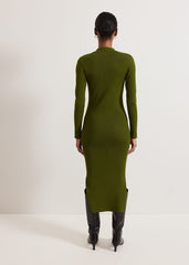 Lucy Knit Column Dress - Green