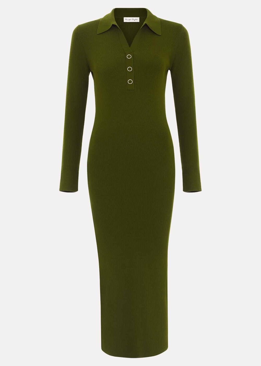 Lucy Knit Column Dress - Green