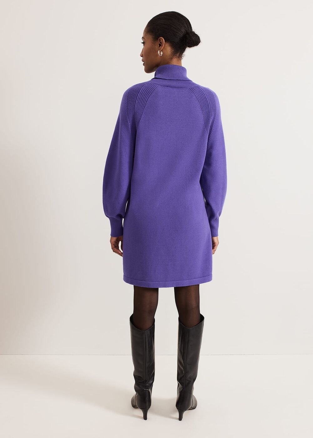 Ellie Knit Jumper Dress - Purple