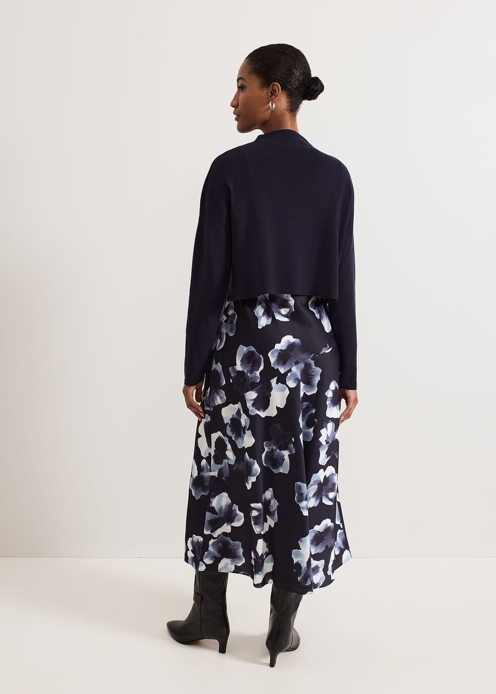 Issy Layered Jumper Dress - Blue