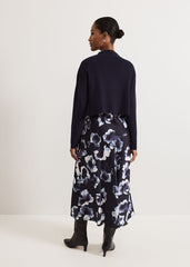 Issy Layered Jumper Dress - Blue