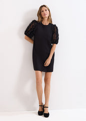 Aida Black Shift Dress - Black