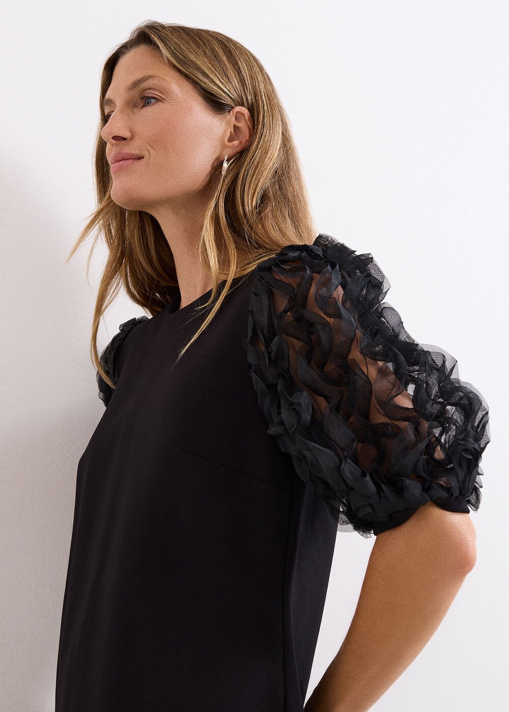 Aida Black Shift Dress - Black