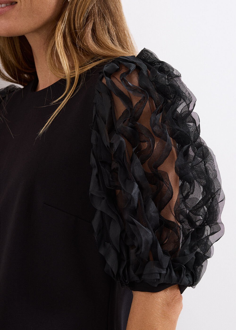 Aida Black Shift Dress - Black