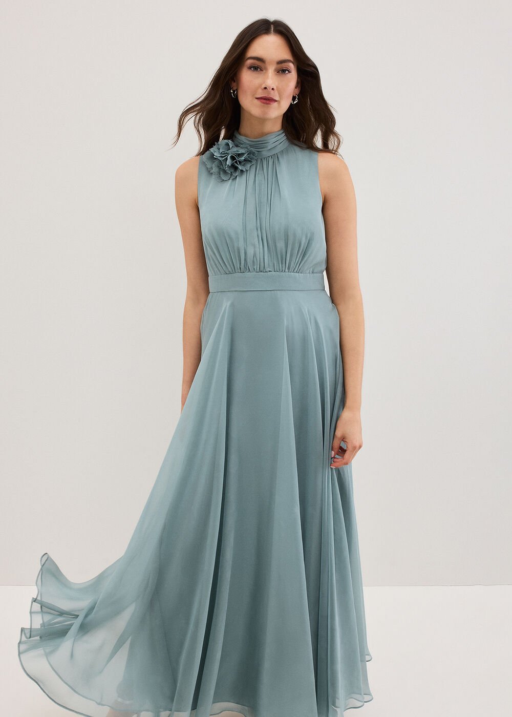Lucinda Pale Blue Maxi Dress - Eau De Nil
