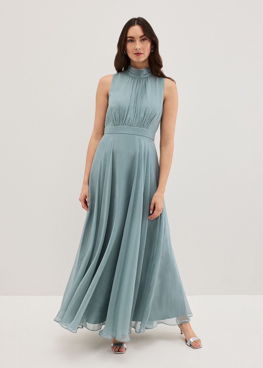Lucinda Pale Blue Maxi Dress - Eau De Nil