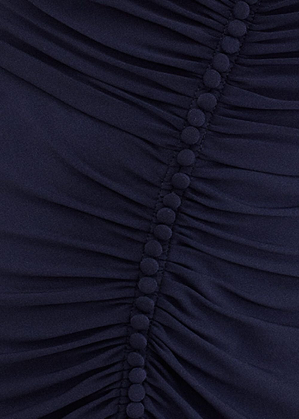 Petite Daisy Navy Ruched Maxi Dress - Navy