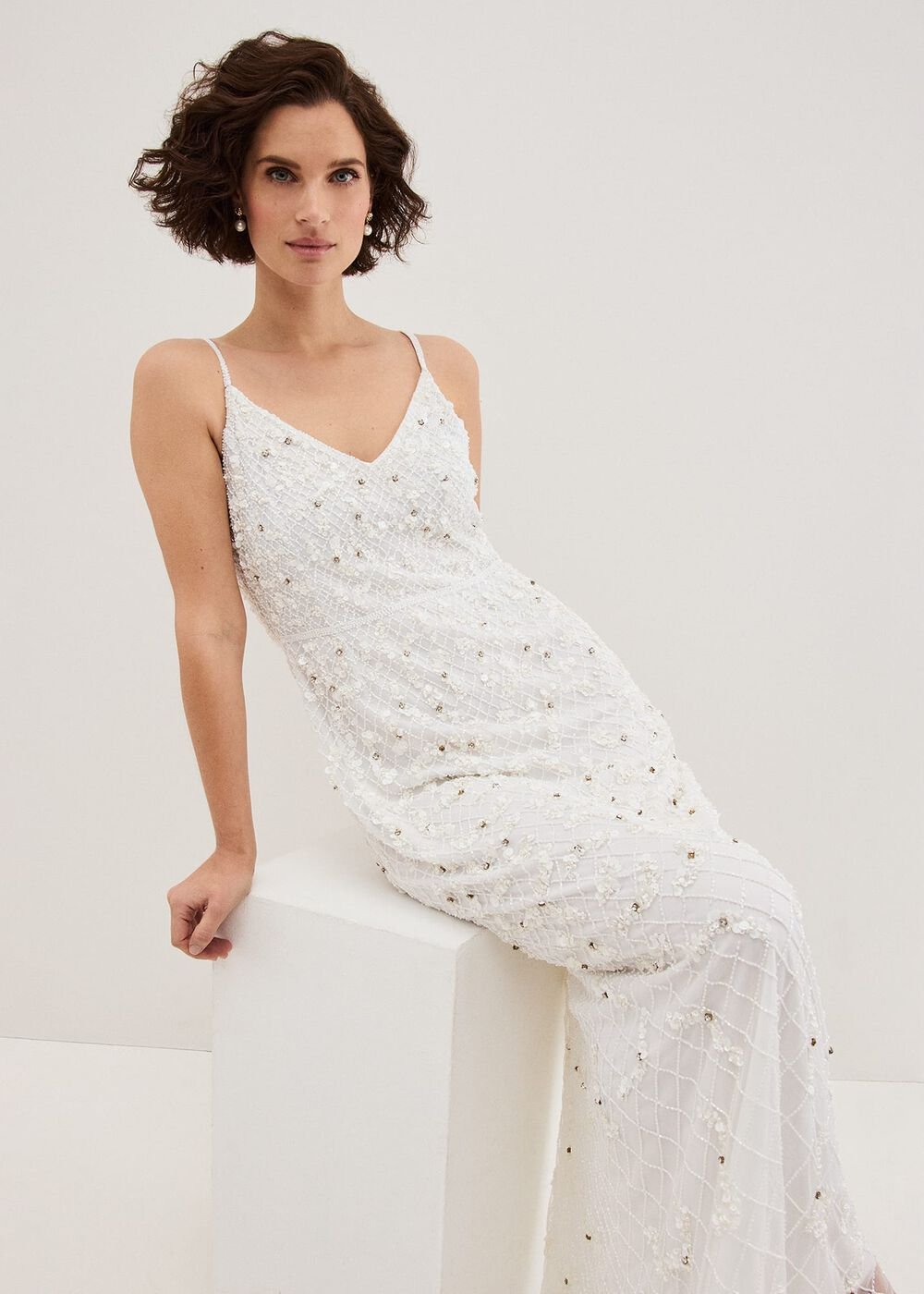 Alexia Ivory Embelished Maxi Dress - Ivory