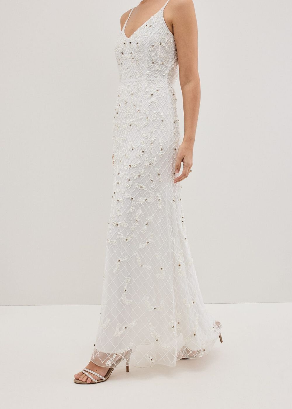 Alexia Ivory Embelished Maxi Dress - Ivory