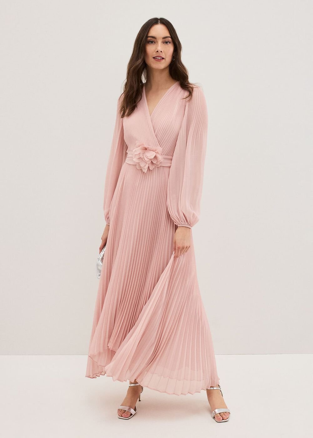 Isadora Pale Pink Maxi Dress - Pale Pink