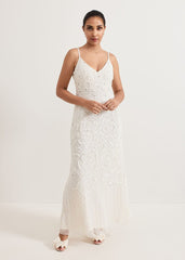 Petite Alexia Embellished Maxi Dress - Ivory