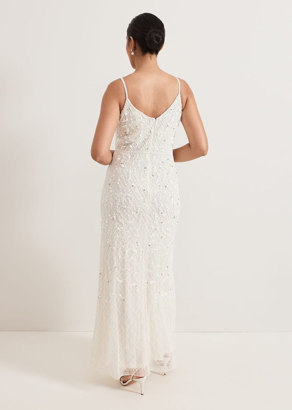 Petite Alexia Embellished Maxi Dress - Ivory