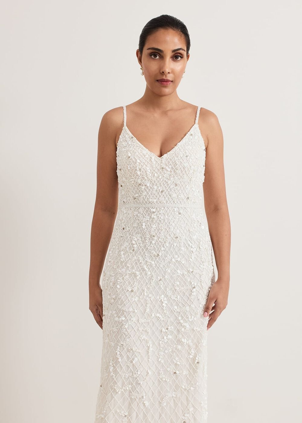 Petite Alexia Embellished Maxi Dress - Ivory