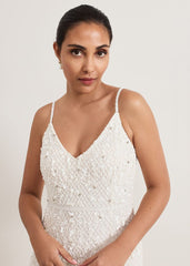 Petite Alexia Embellished Maxi Dress - Ivory