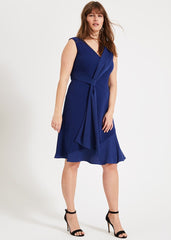 Paige Drape Dress - Blue