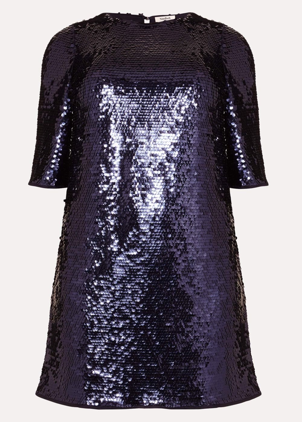 Martha Sequin Tunic Dress - Blue