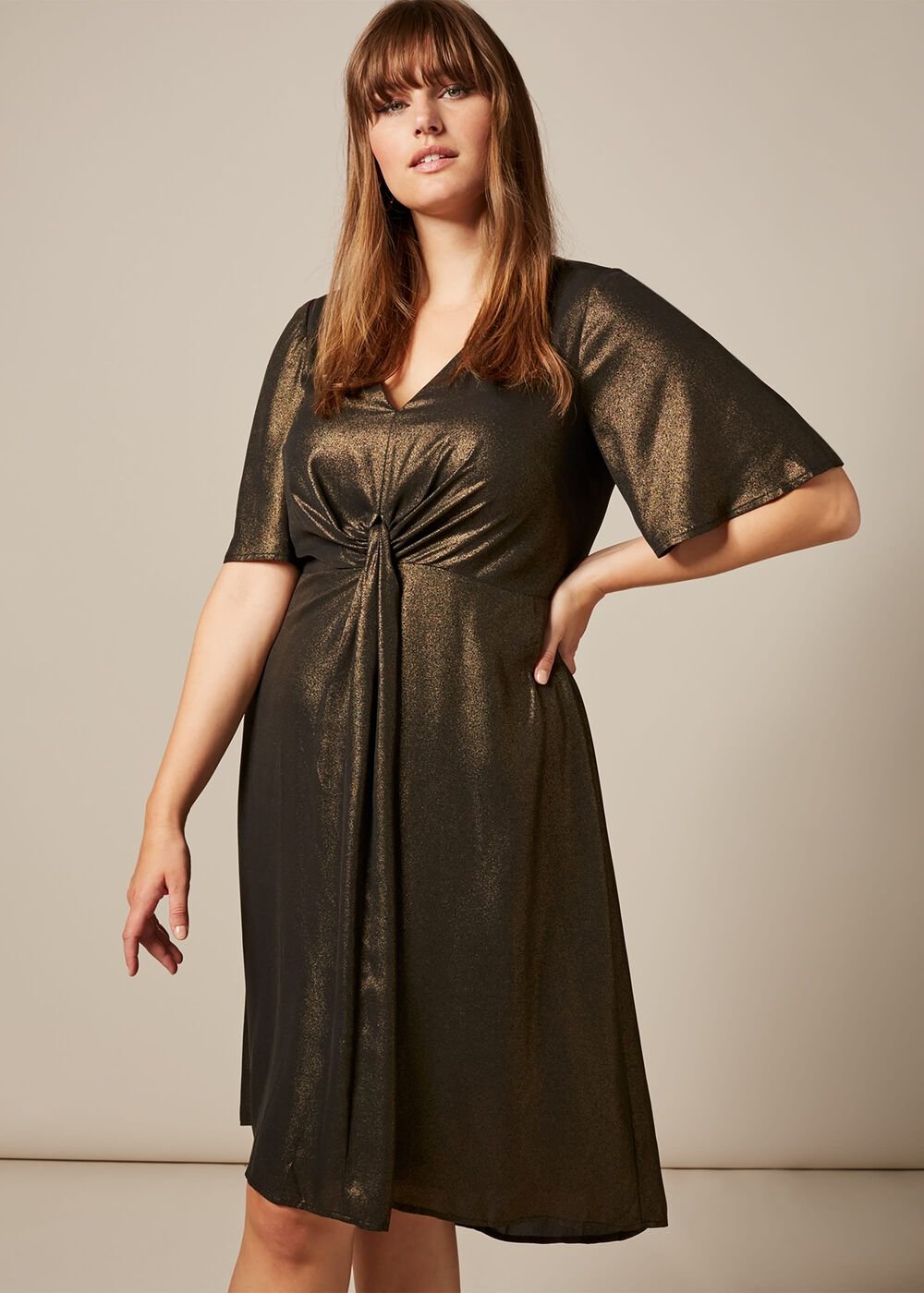 Wren Knot Dress - Gold
