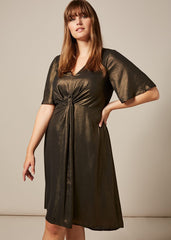 Wren Knot Dress - Gold