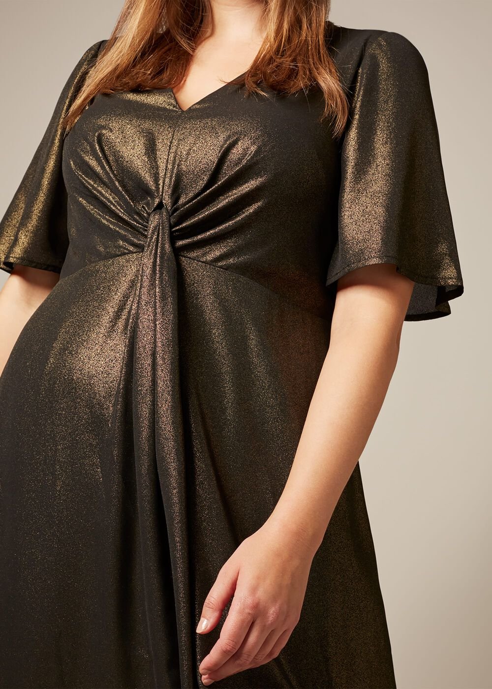 Wren Knot Dress - Gold