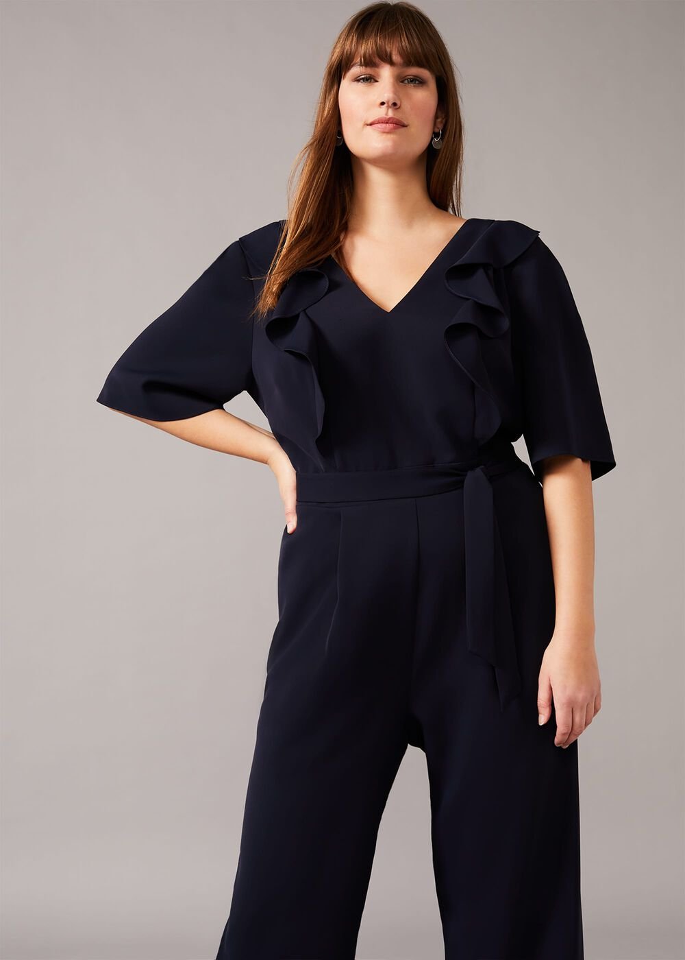 Marianna Frill Jumpsuit - Navy