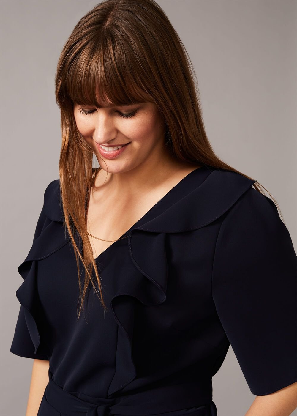 Marianna Frill Jumpsuit - Navy