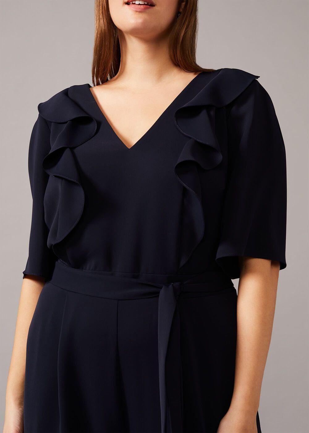 Marianna Frill Jumpsuit - Navy