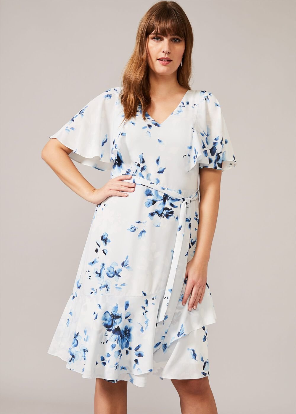 Sarah Floral Dress - Blue Multi