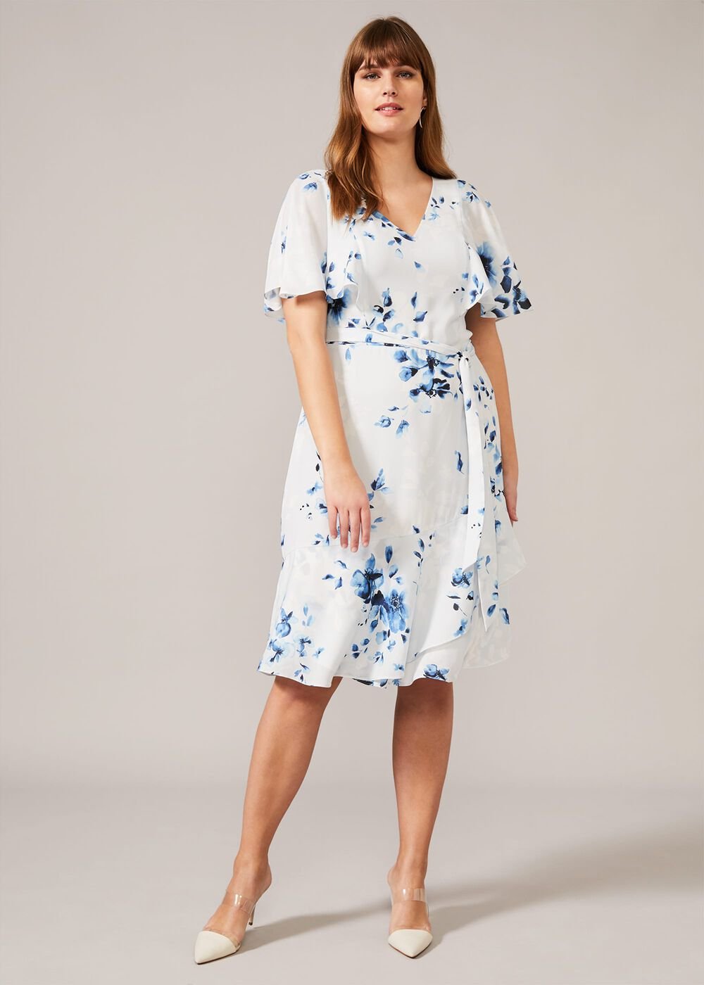 Sarah Floral Dress - Blue Multi