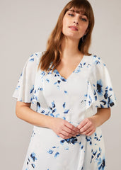 Sarah Floral Dress - Blue Multi