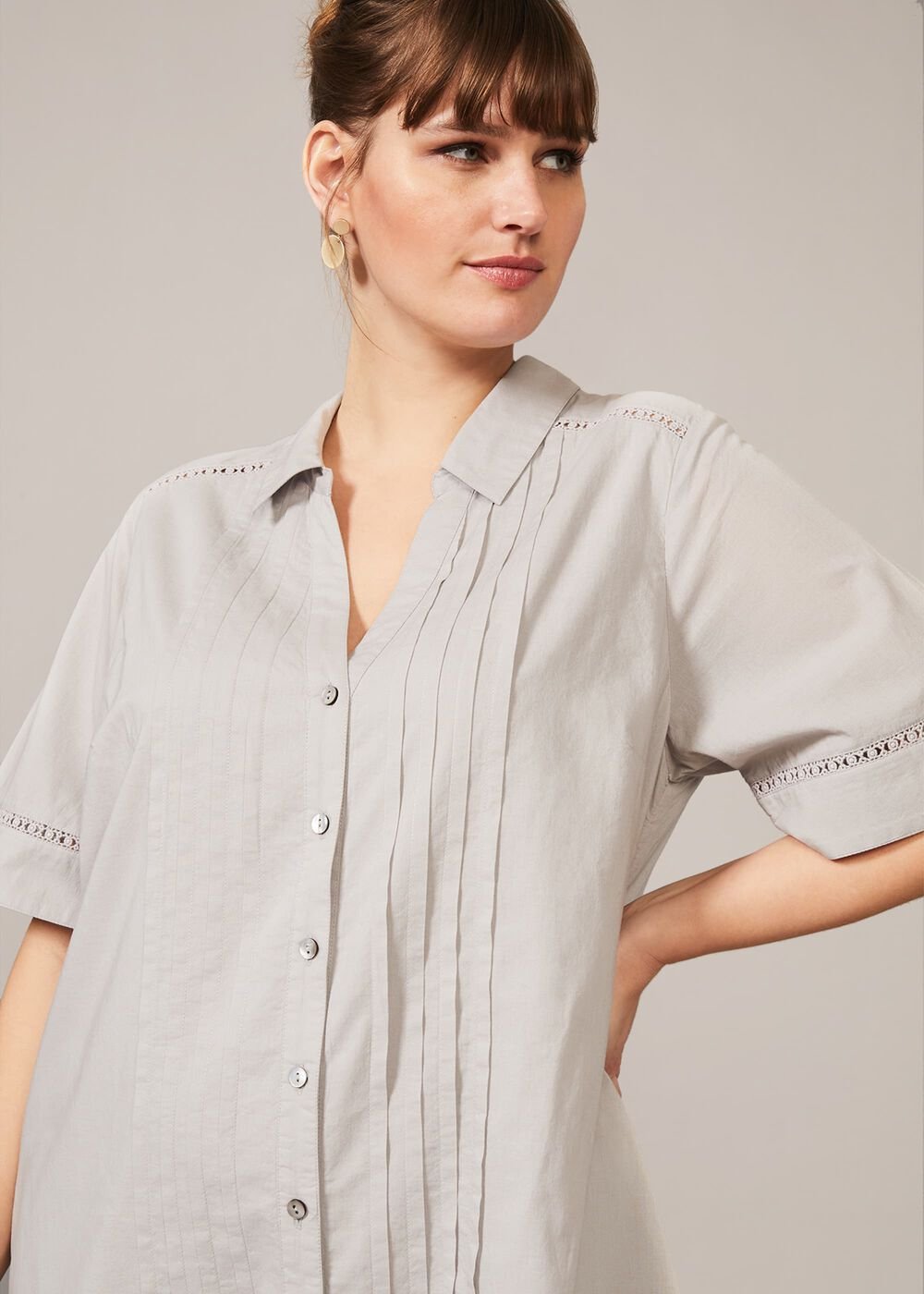 Mikayla Shirt Dress - Grey