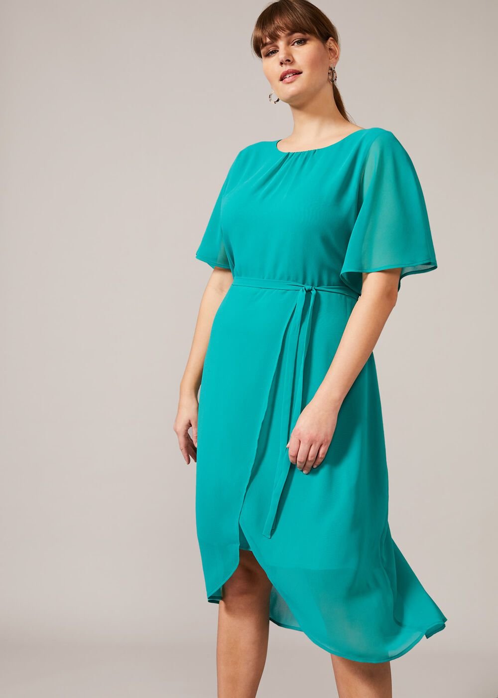 Darlene Tie Dress - Turquoise