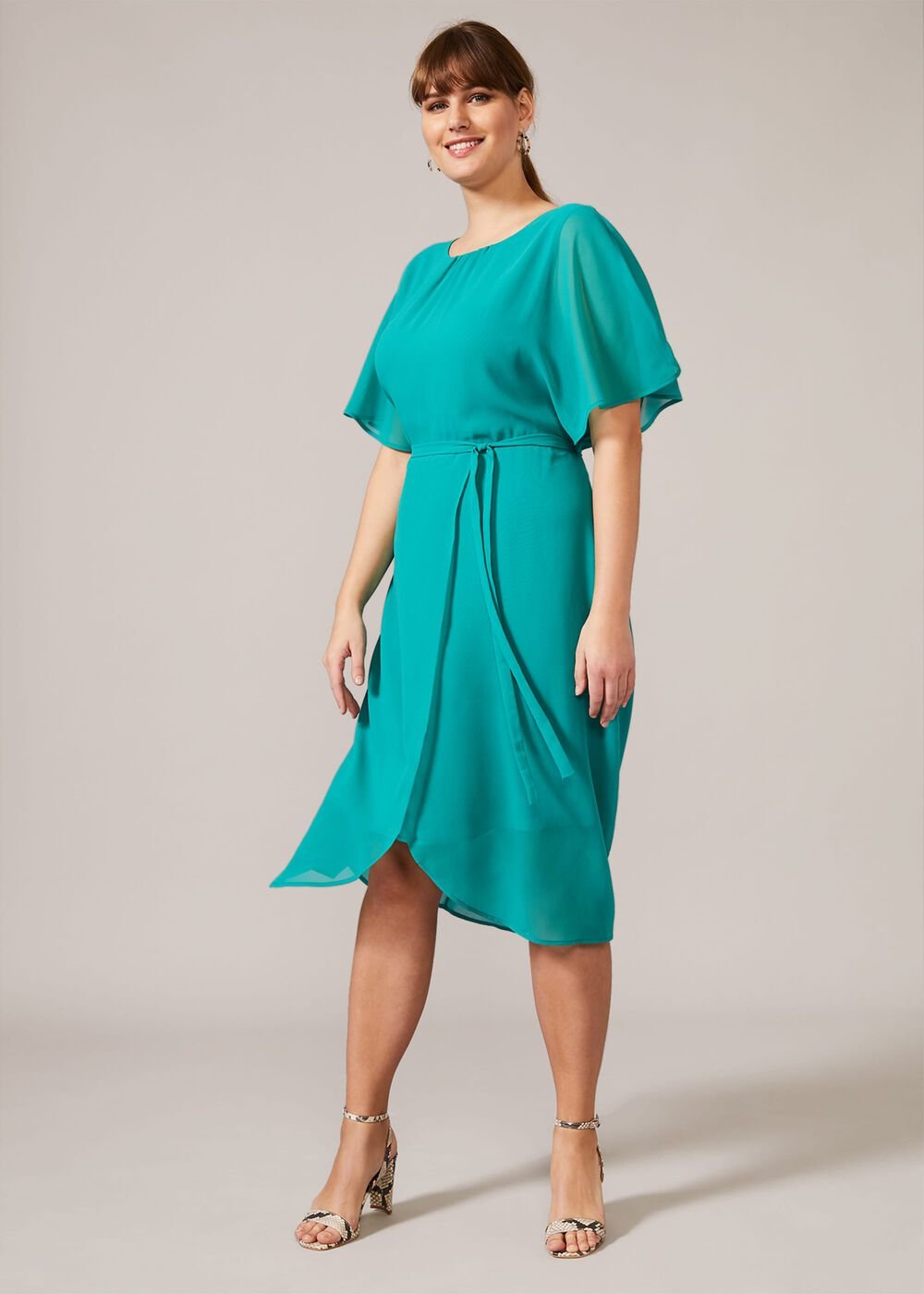 Darlene Tie Dress - Turquoise