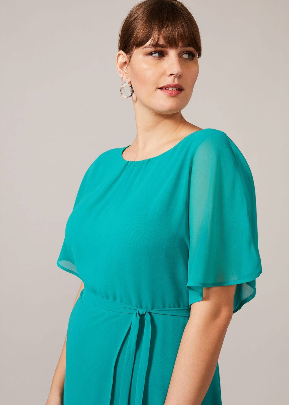 Darlene Tie Dress - Turquoise