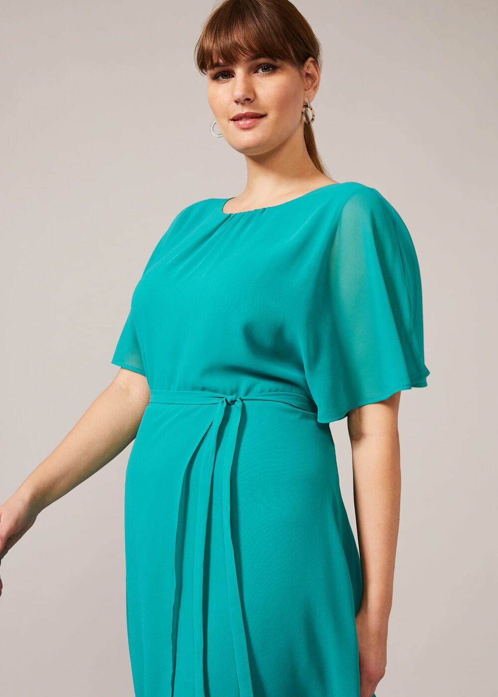 Darlene Tie Dress - Turquoise