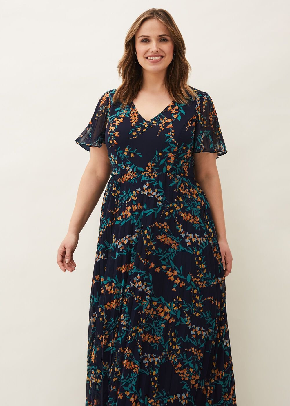 Annie Floral Maxi Dress - Navy/Multi