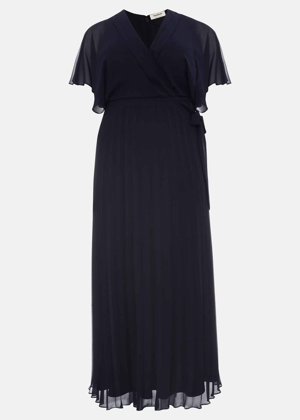 Tilly Pleated Maxi Dress - Navy
