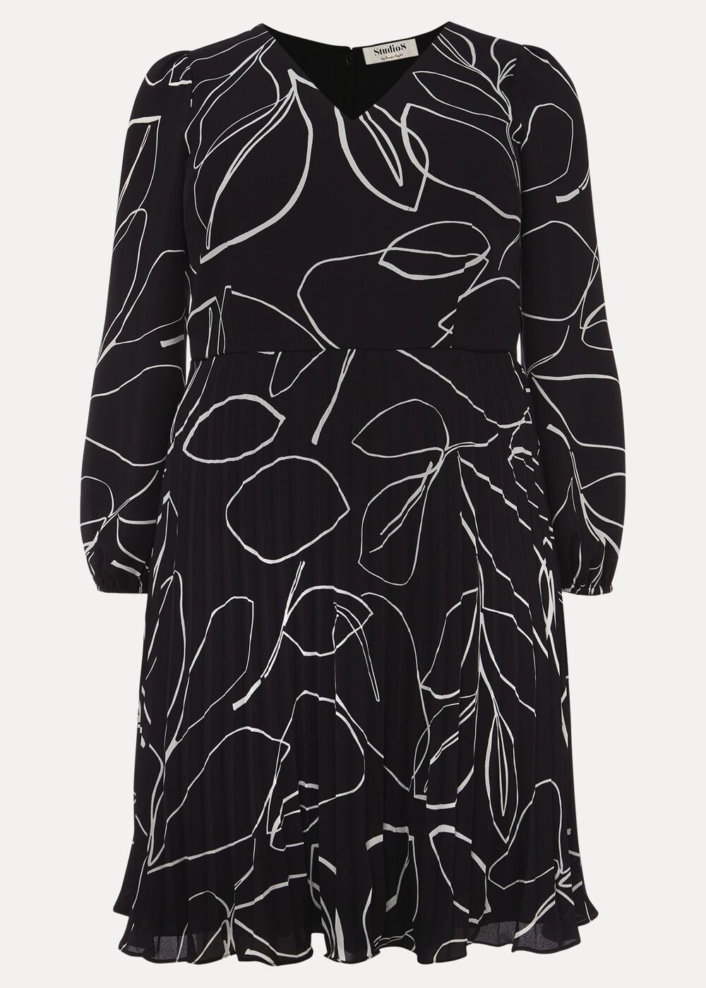 Hetty Pleated Dress - Black