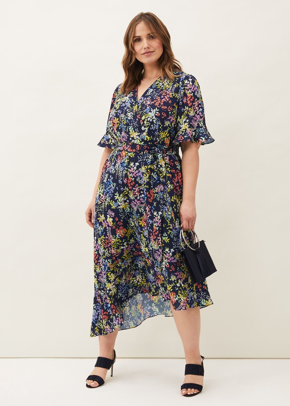 Isabella Floral Dress - Navy Multi