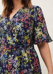 Isabella Floral Dress - Navy Multi
