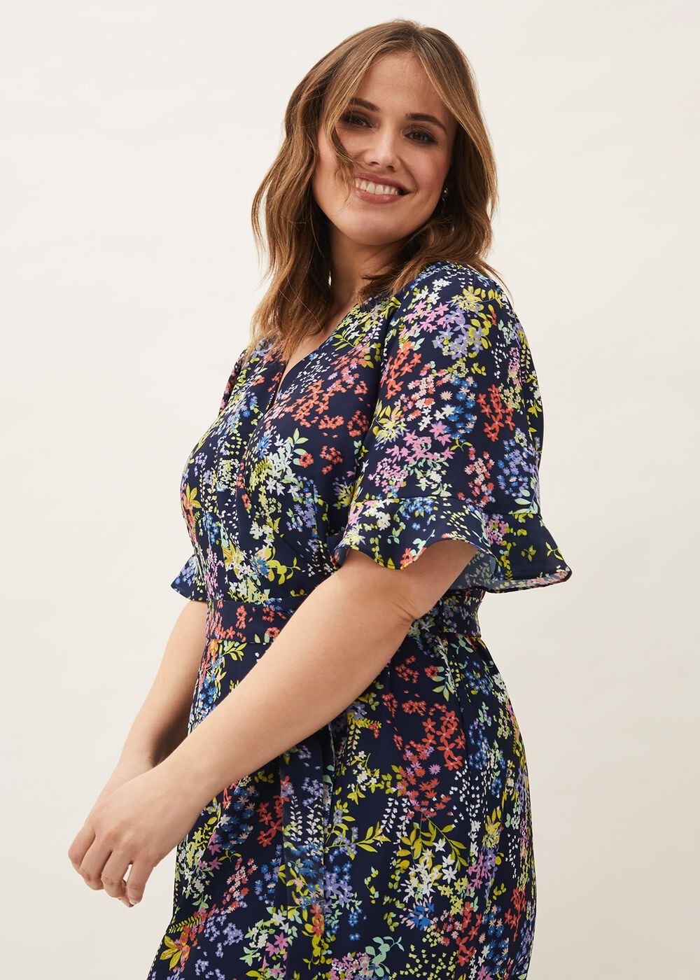 Isabella Floral Dress - Navy Multi
