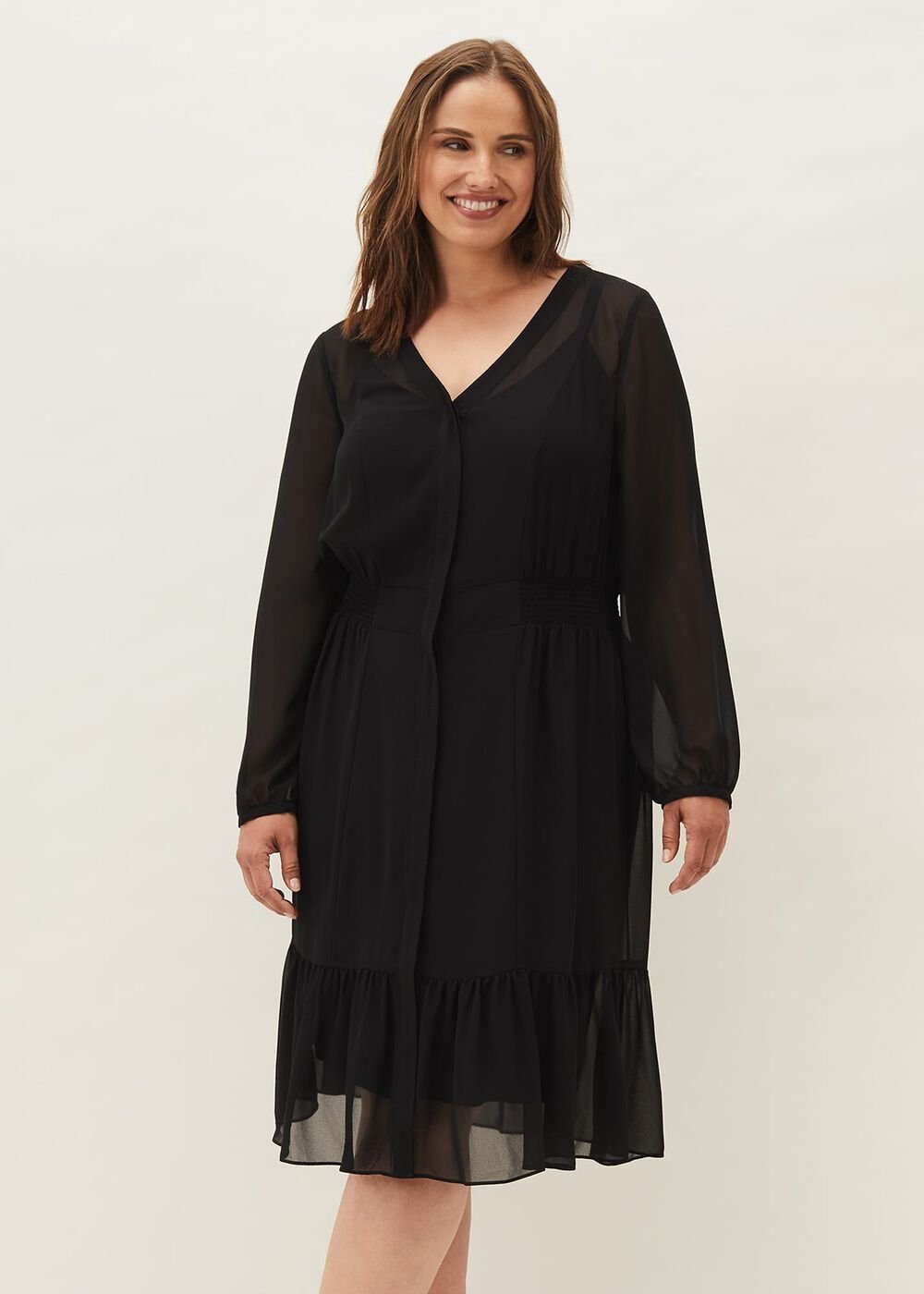 Jamie Peplum Dress - Black