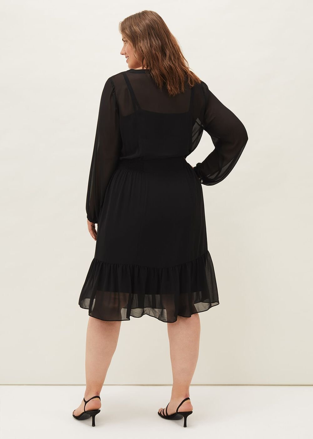 Jamie Peplum Dress - Black
