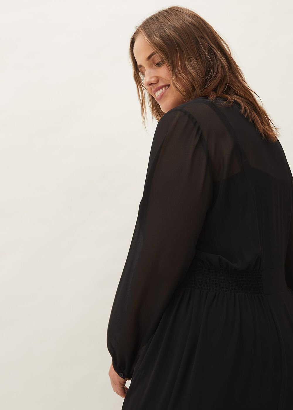 Jamie Peplum Dress - Black