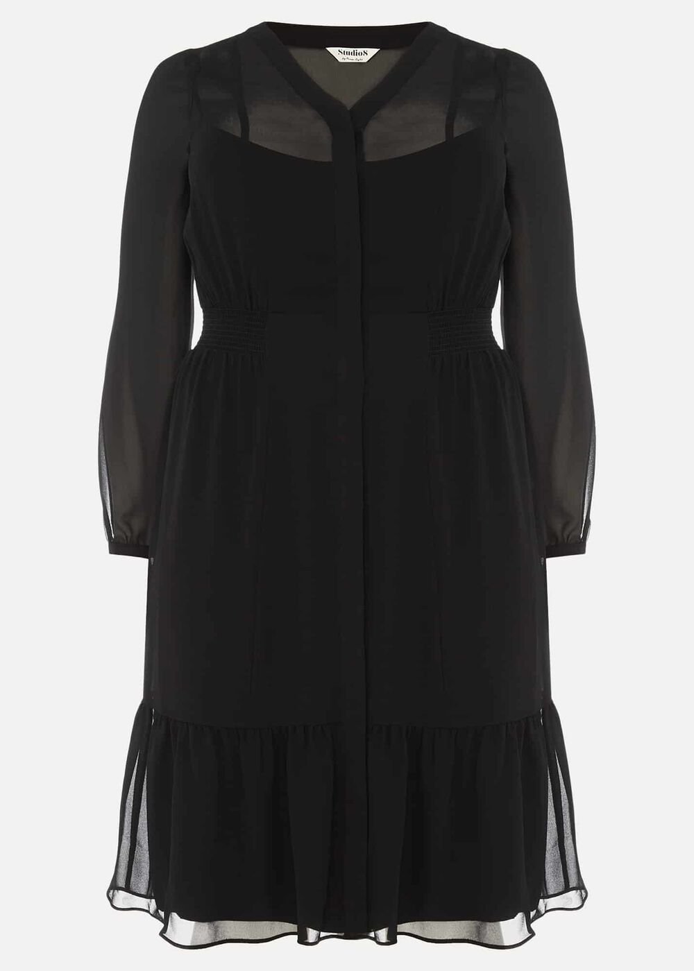 Jamie Peplum Dress - Black