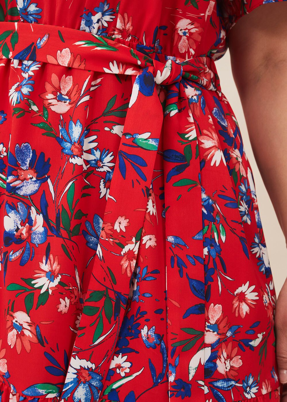 Mila Floral Dress - Red Multi