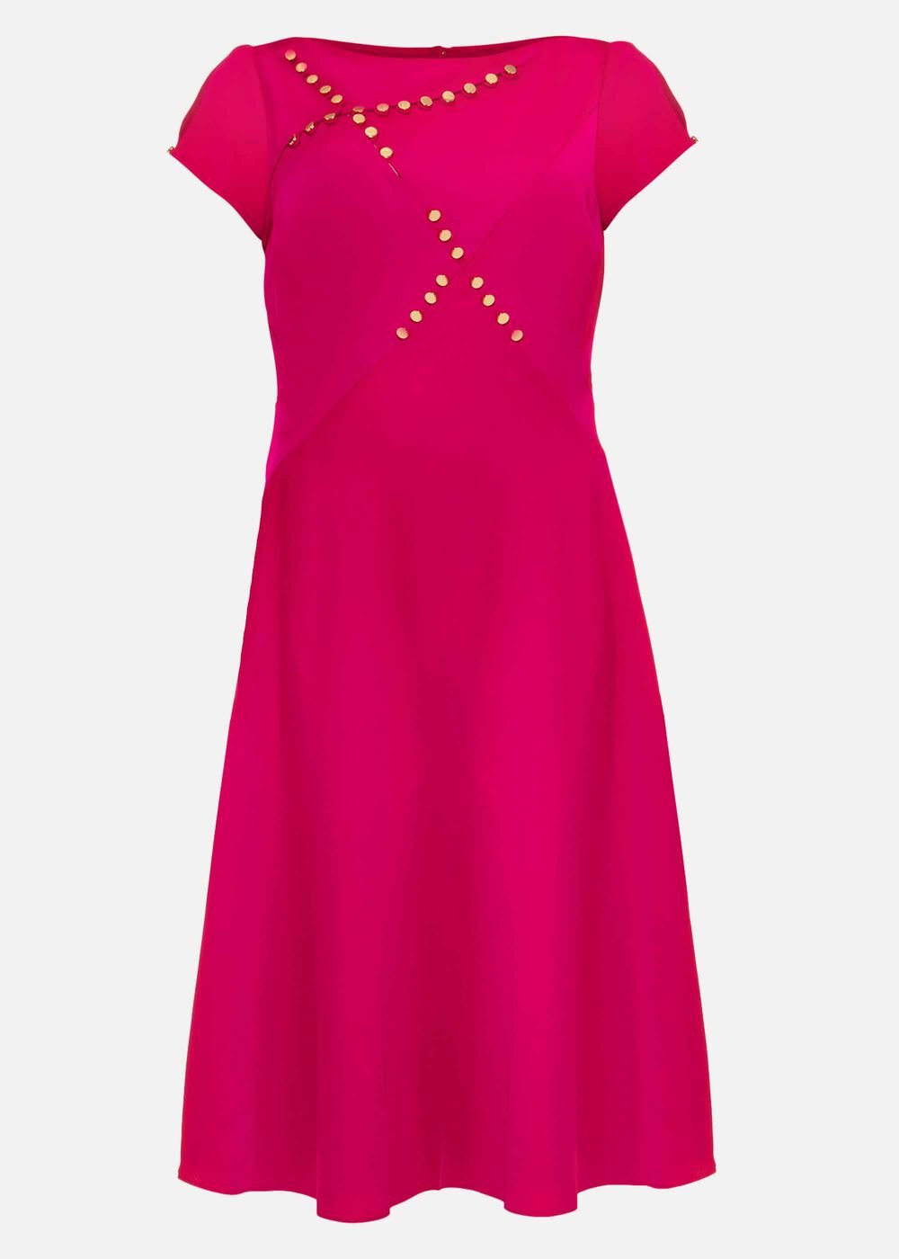 Delia Stud Detail Dress - Purple