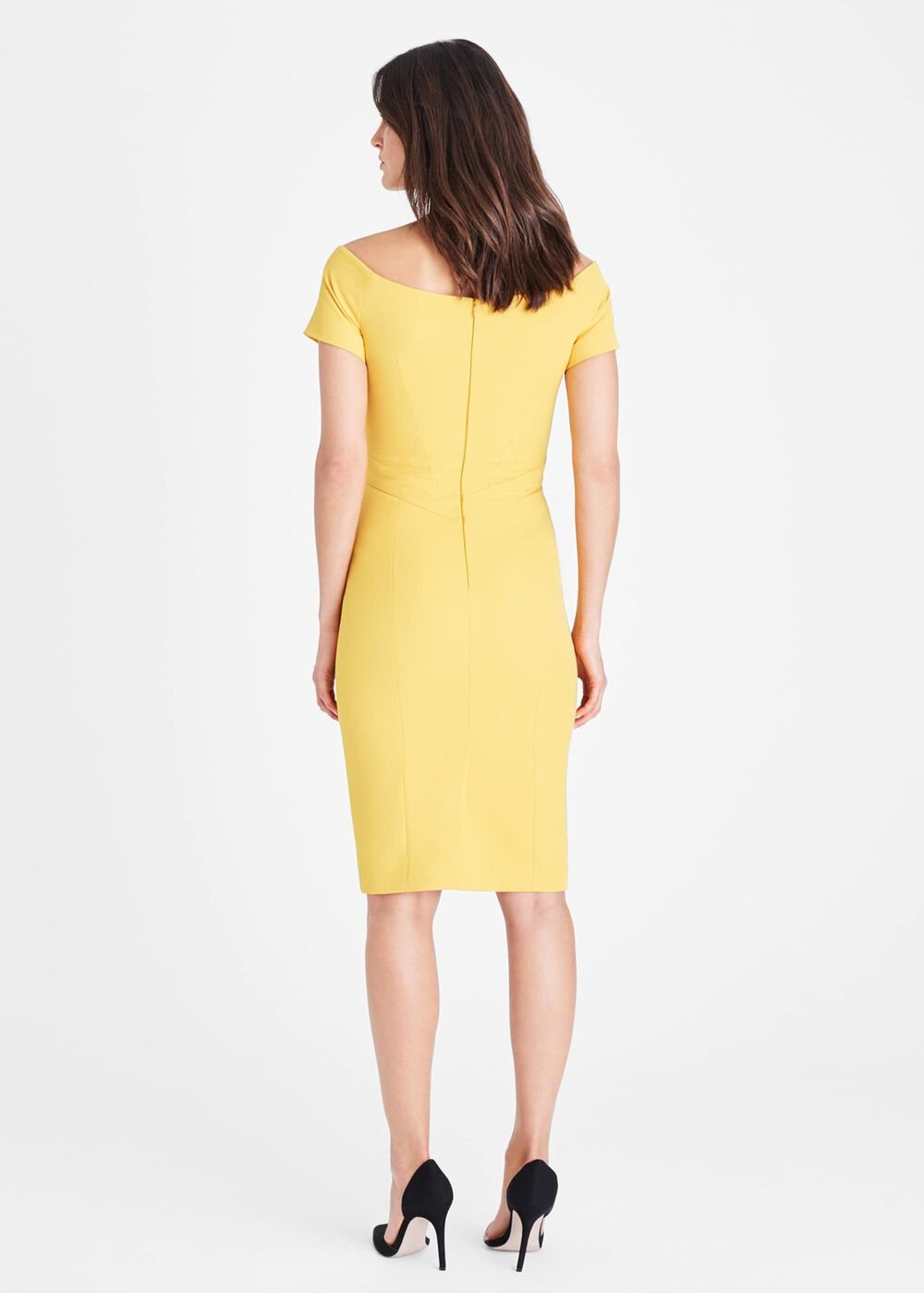 Angalina Off Shoulder Dress - Mustard
